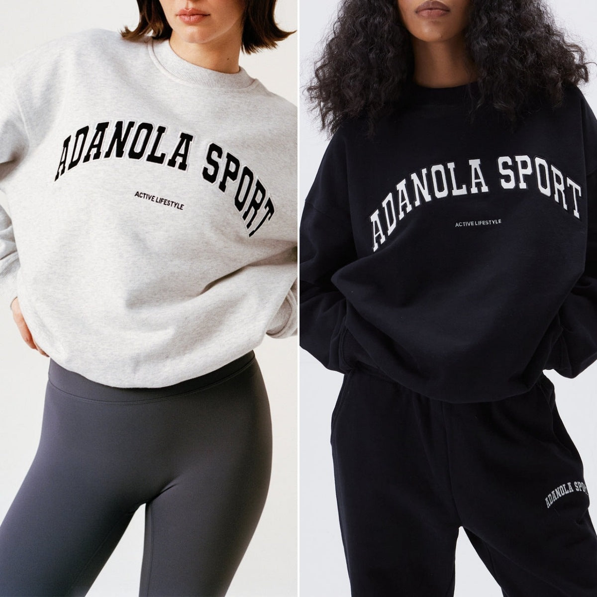 Sudadera casual bordada con letras para mujer