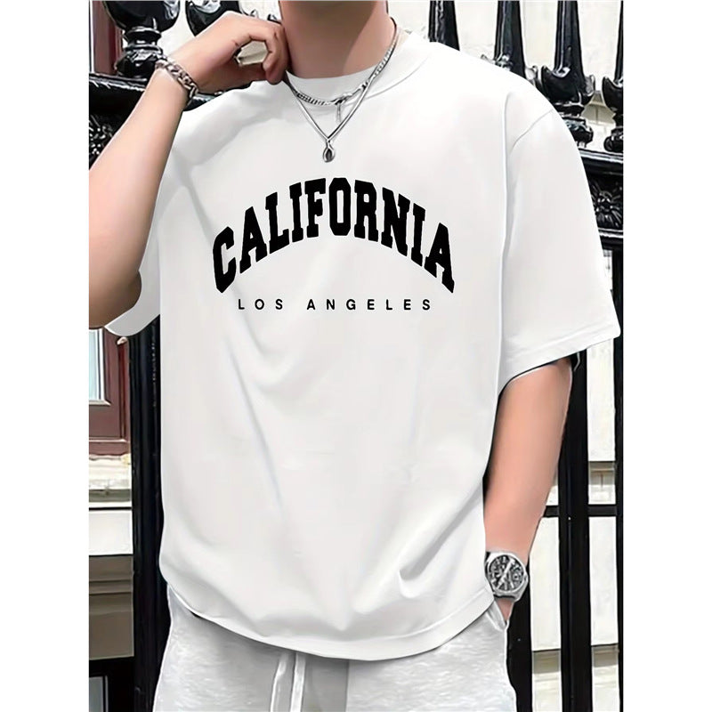 Top holgado informal de manga corta para hombre