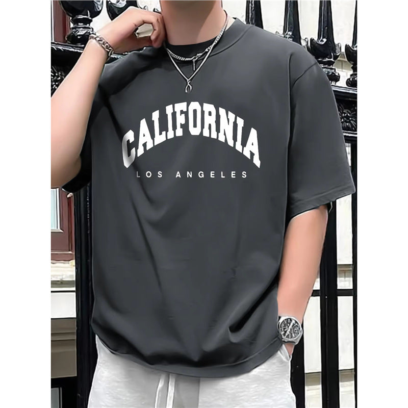 Top holgado informal de manga corta para hombre
