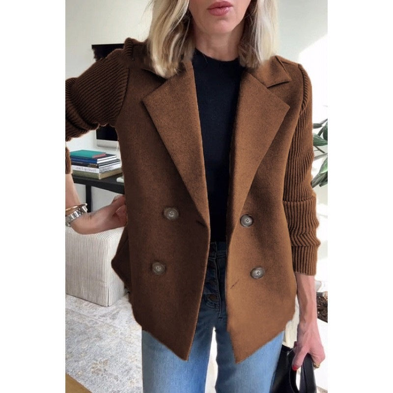 Chaqueta de mezcla de lana para mujer