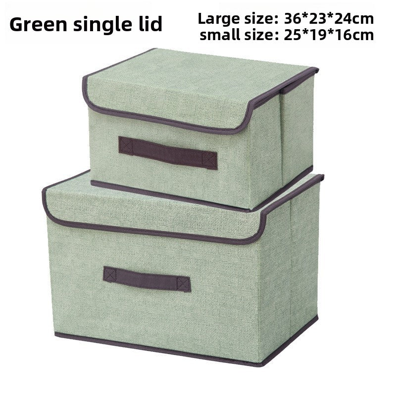 Foldable Non-Woven Storage Box with Lid