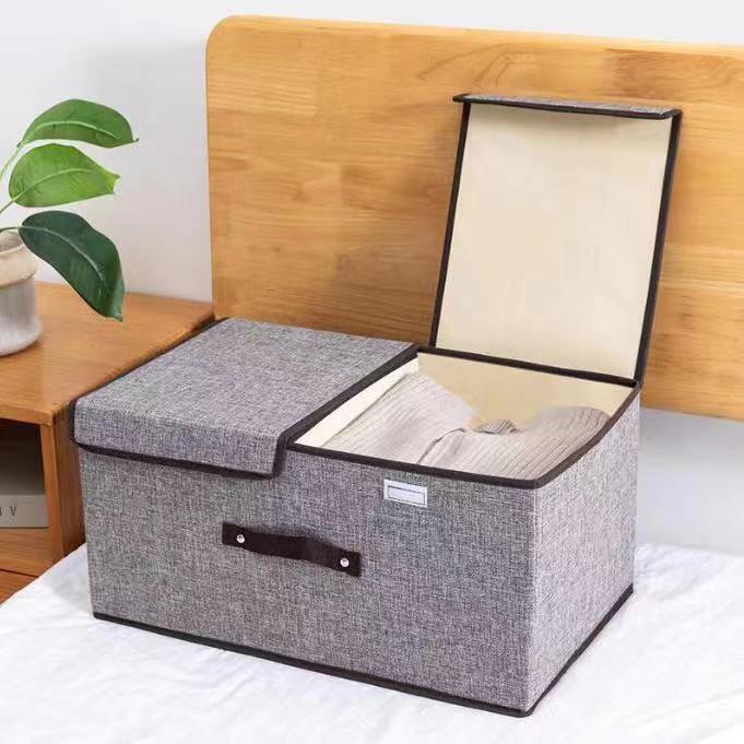 Foldable Non-Woven Storage Box with Lid