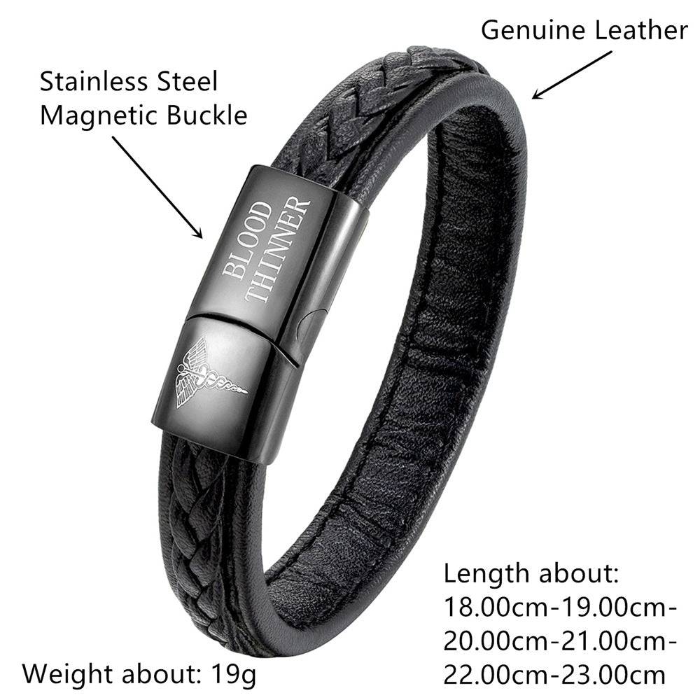 Pulsera de identificación médica de acero inoxidable