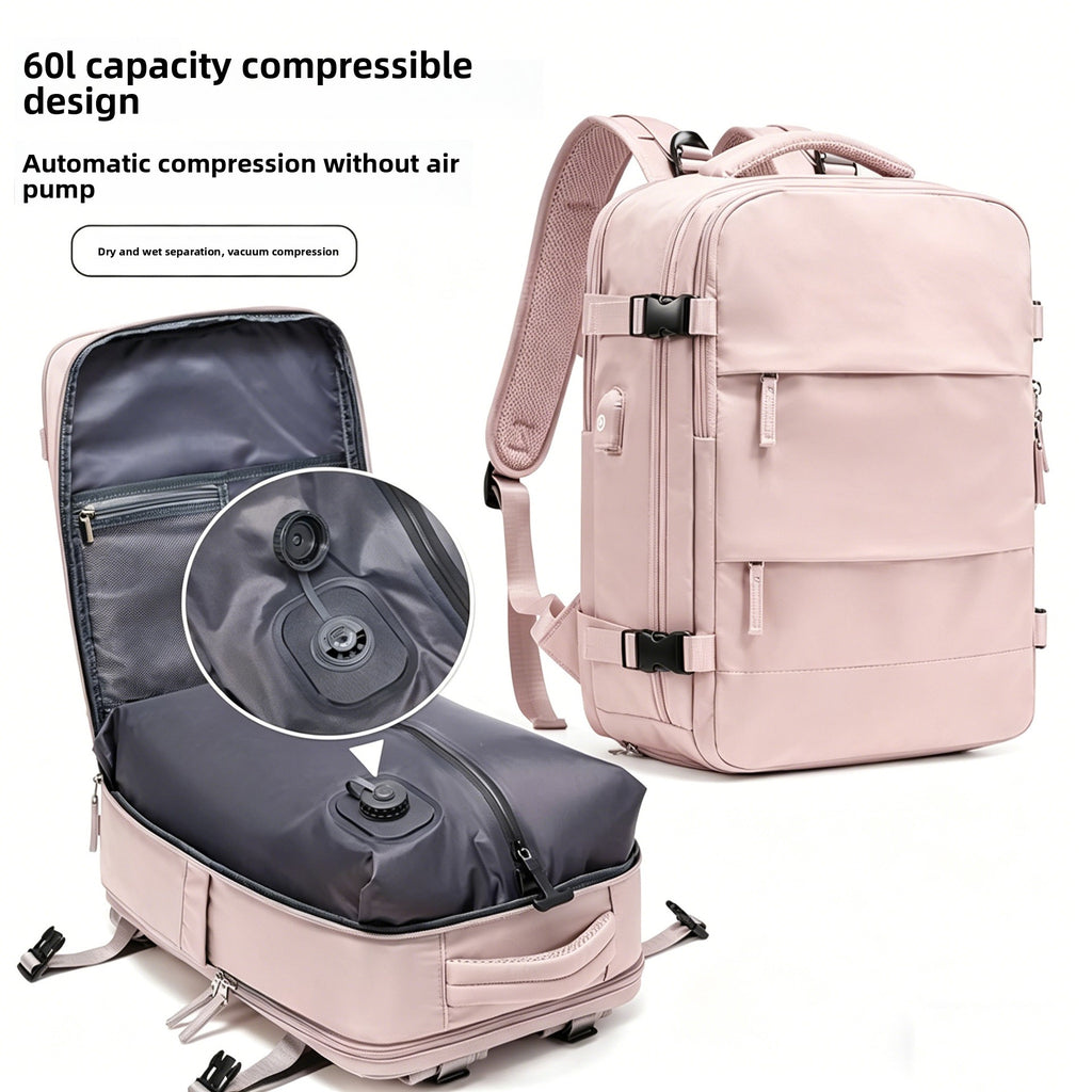 Automatic Vacuum Compression Multifunctional Travel Backpack