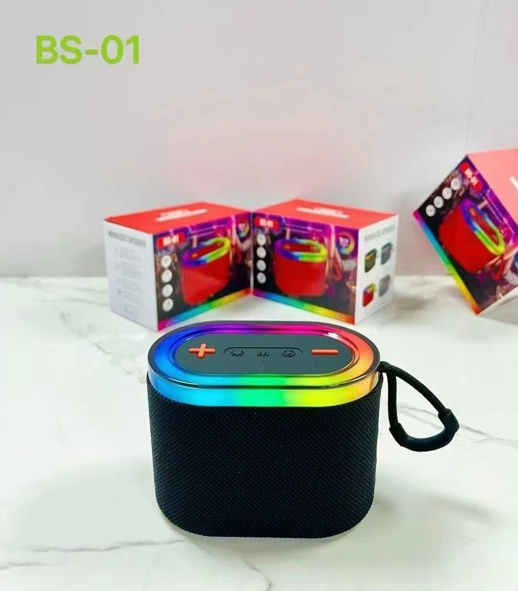 Altavoz Bluetooth inalámbrico portátil con luces RGB