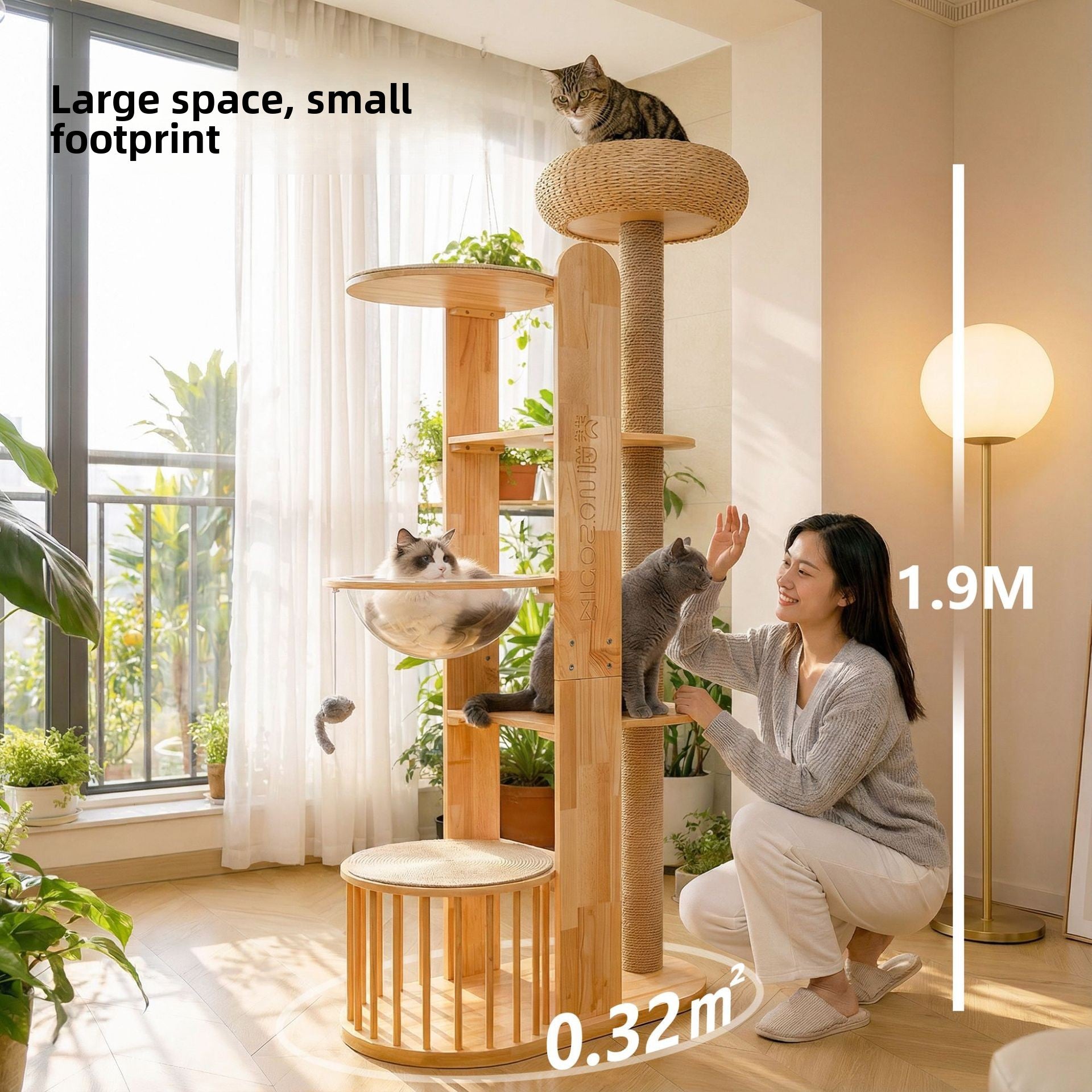 Torre de escalada para gatos