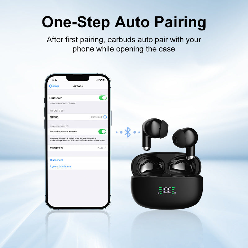 Auriculares inalámbricos Bluetooth SP9X con reducción de ruido y pantalla digital
