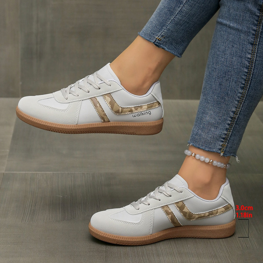 Zapatos deportivos planos retro para mujer