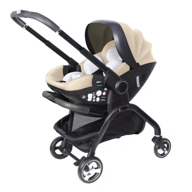 Cochecito de bebé reversible Kidilo 3 en 1 con cesta de transporte