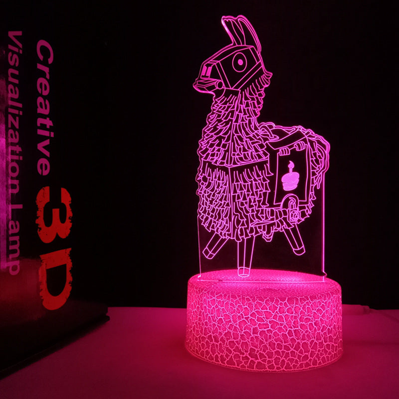 Luz nocturna 3D Horse USB que cambia de color Control remoto Lámpara decorativa para habitación de niños