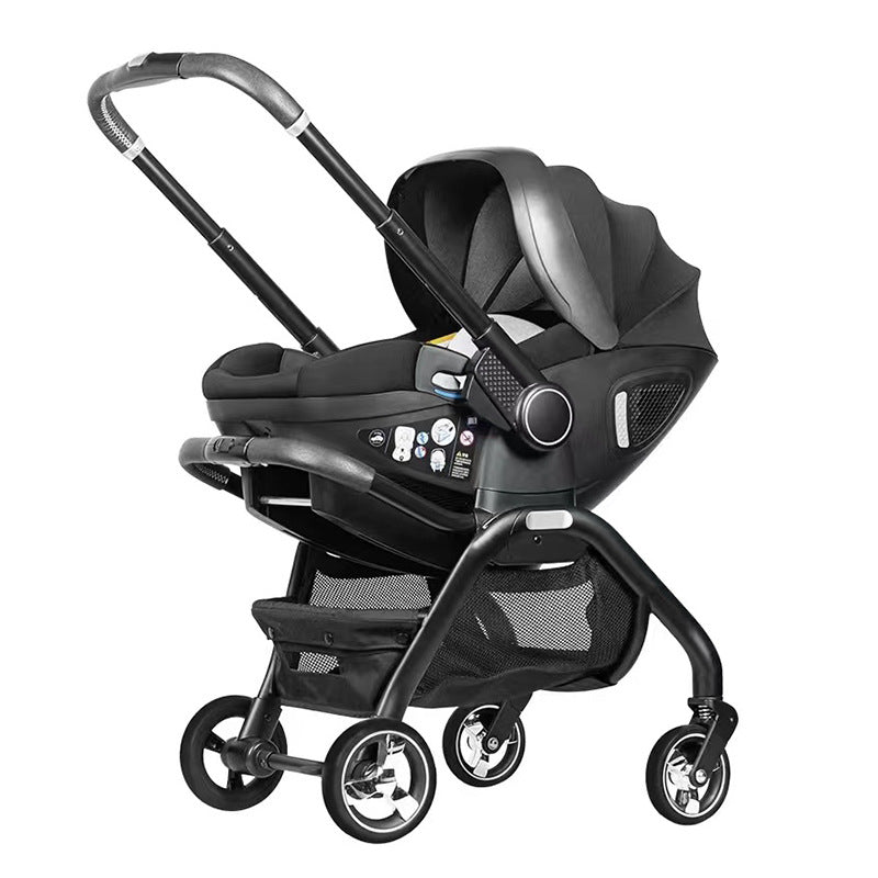 Cochecito de bebé reversible Kidilo 3 en 1 con cesta de transporte