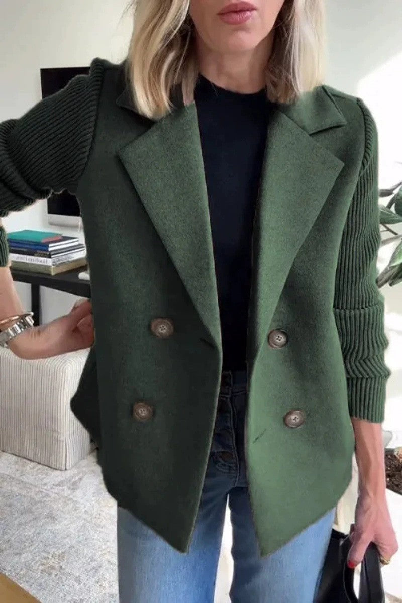 Chaqueta de mezcla de lana para mujer