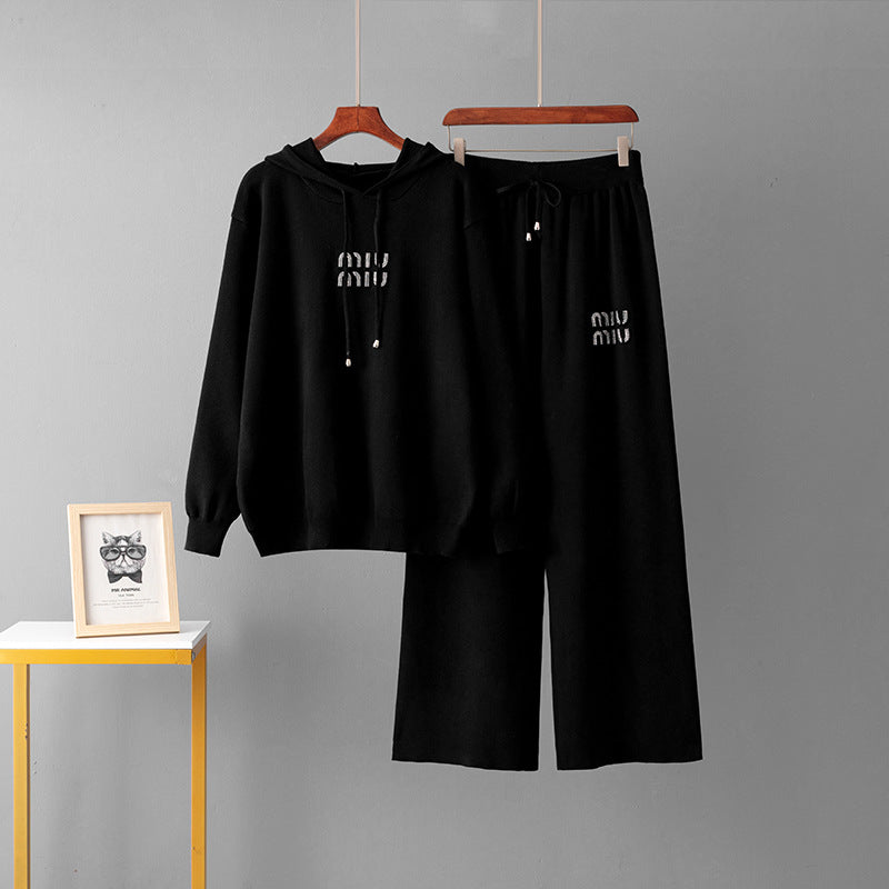Pantalones de suéter con capucha