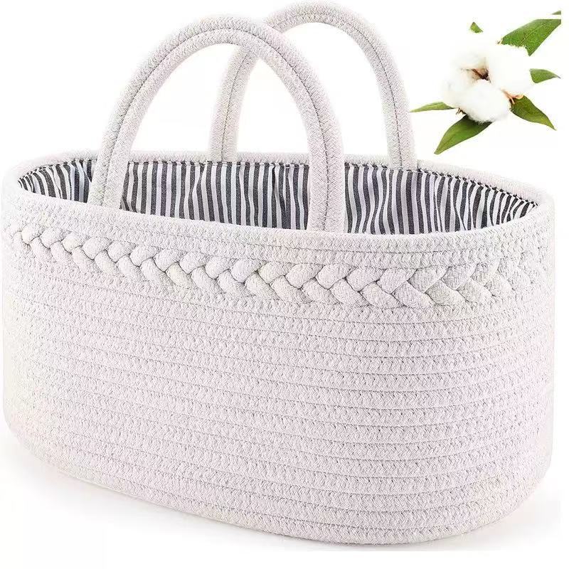 Handwoven Storage Basket with Removable Compartments