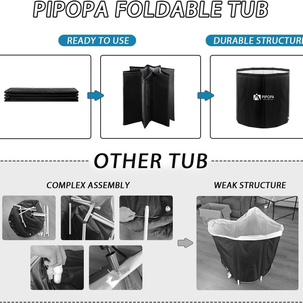 Cubo de baño de PVC plegable