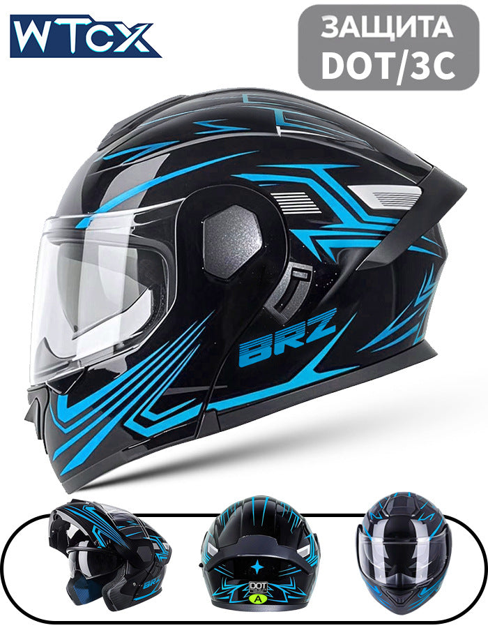 Casco de motocicleta de cara abierta