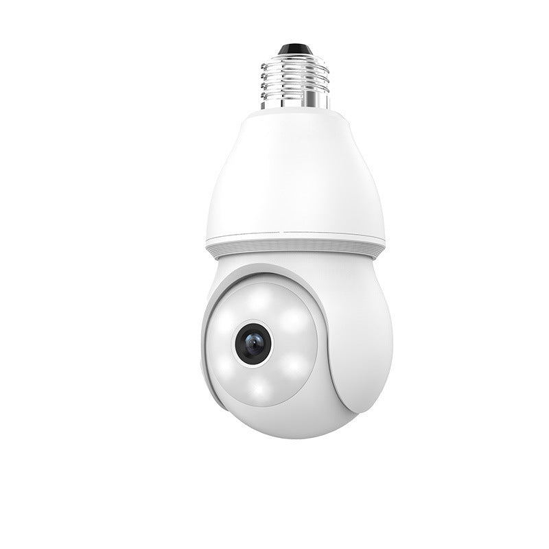 Cámara de vigilancia con bombilla, visión nocturna de 360 grados