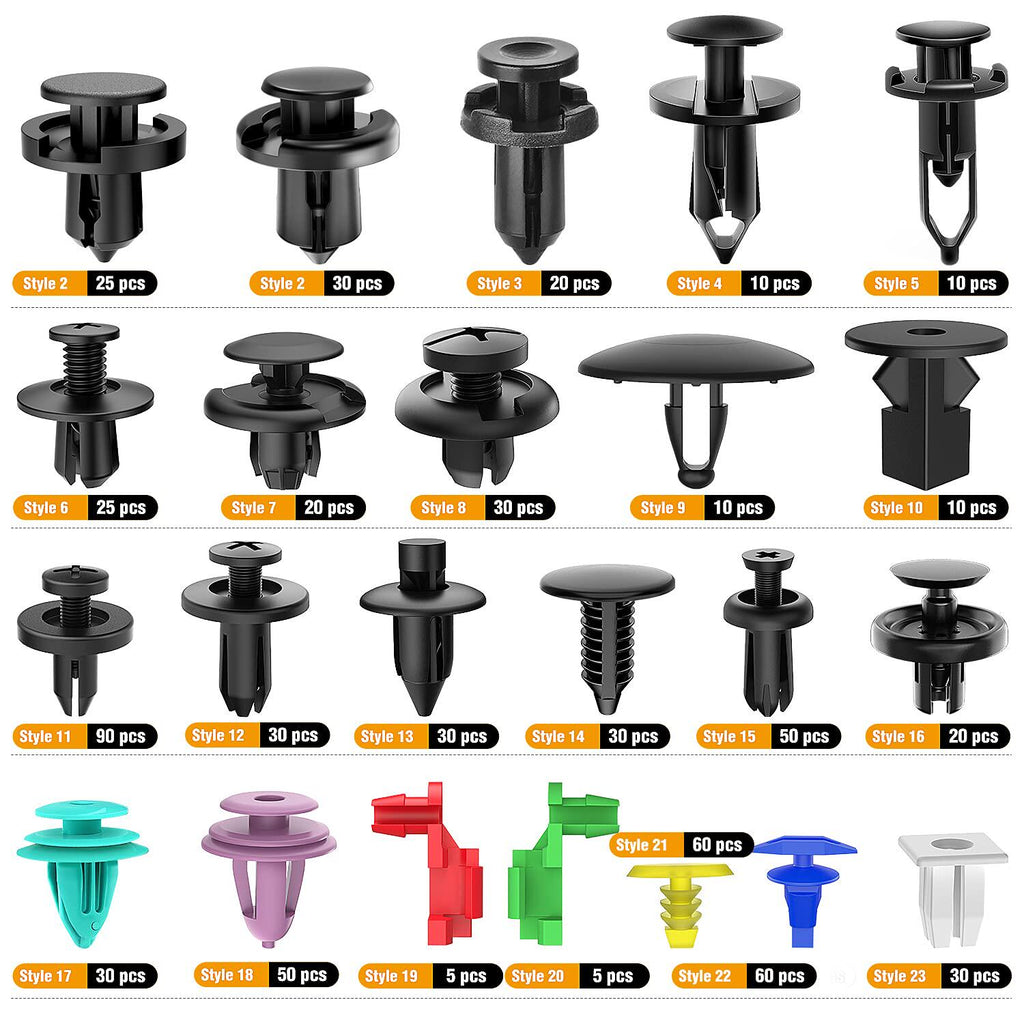 Kit de surtido de clips de fijación de plástico para automóviles