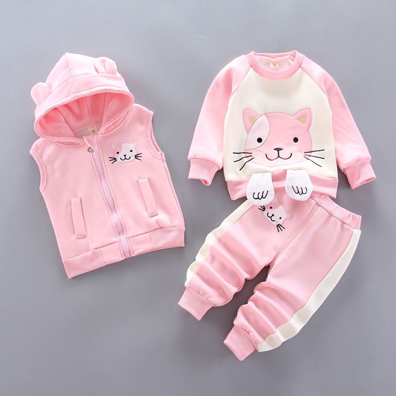 Juego de tres piezas de ropa de primavera para bebés