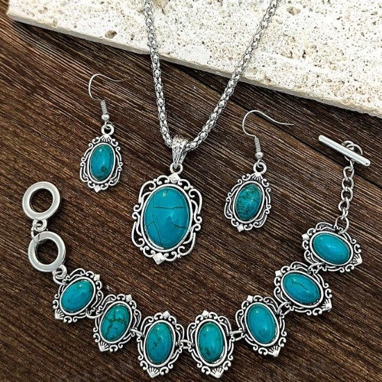 Joyas con pendientes, collar, pulsera
