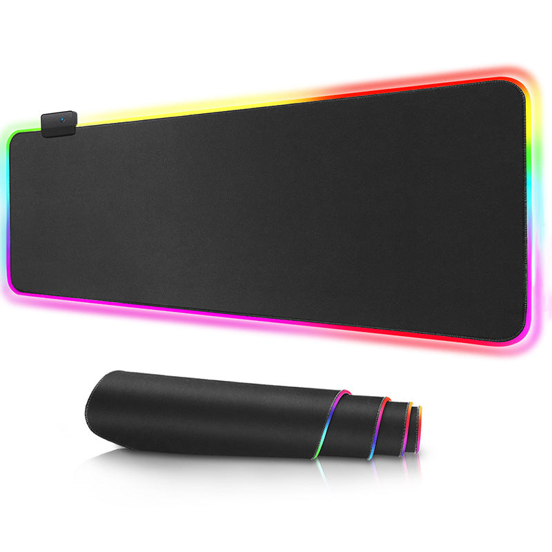Alfombrilla de ratón para juegos iluminada por RGB con base antideslizante