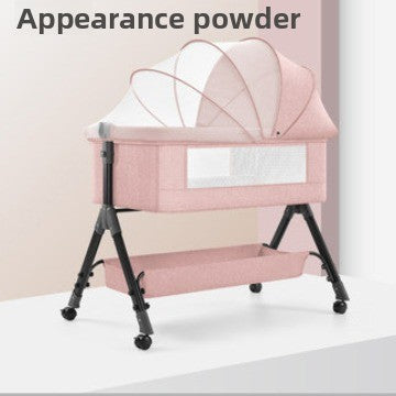 Cuna portátil de altura ajustable con mosquitera