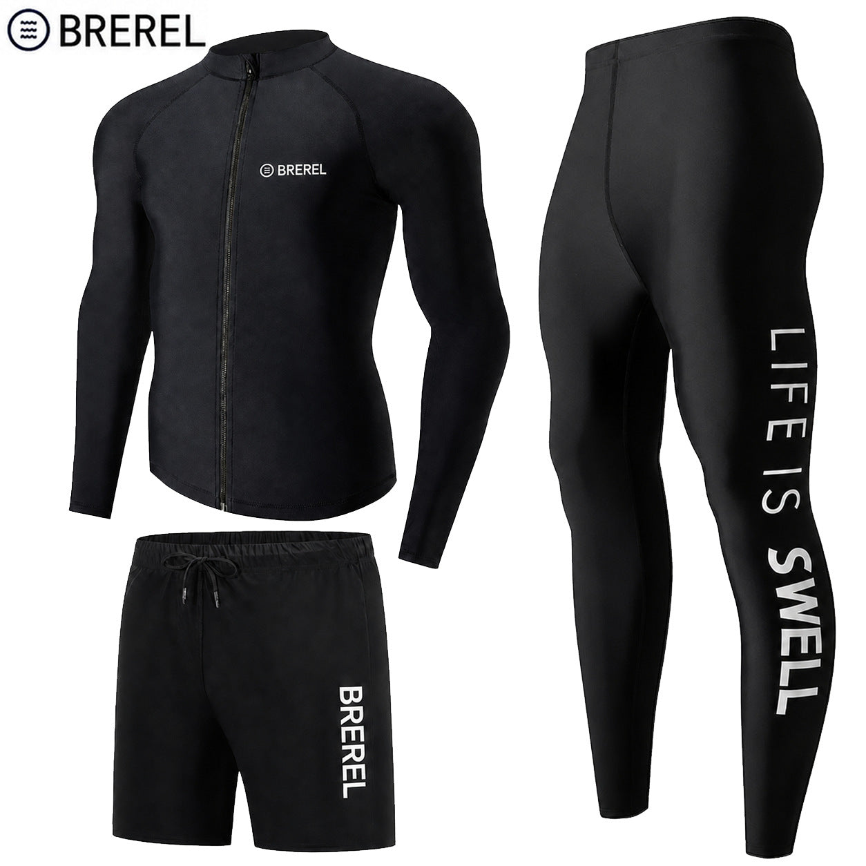 Conjunto de traje de baño de secado rápido para hombre