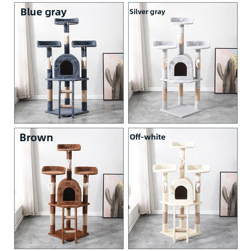 Torre de escalada multifuncional para gatos y cama para gatos