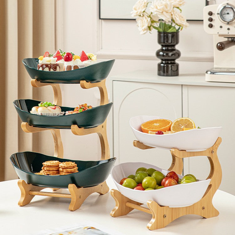 Plato de frutas simple multicapa para el hogar para la sala de estar