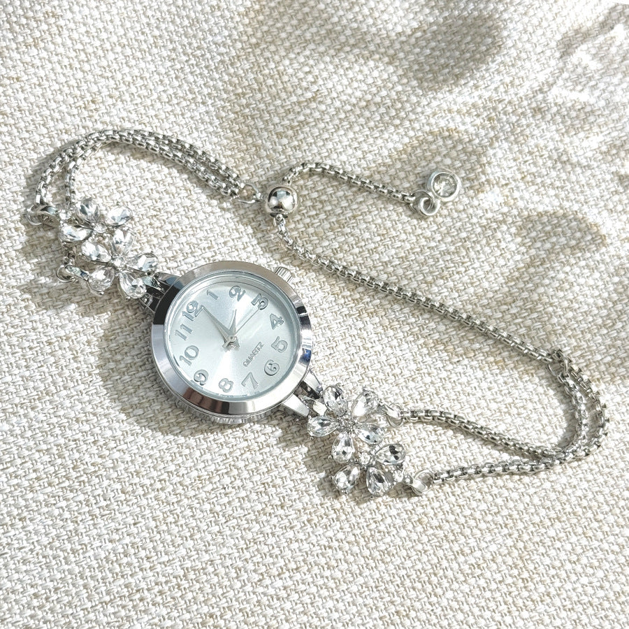 Reloj de pulsera extraíble de flor de diamante