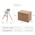 Silla alta ajustable de madera de haya para niños