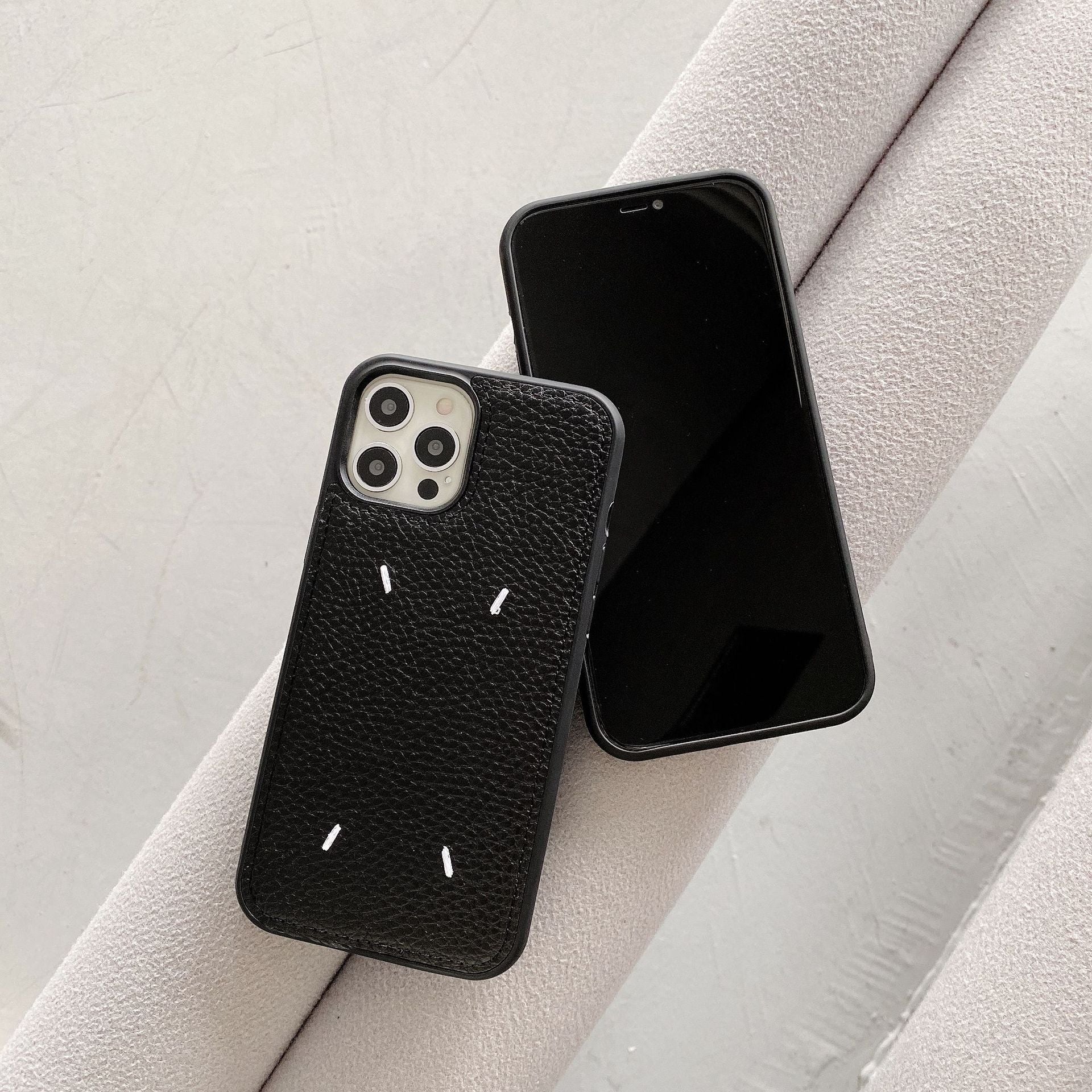 Funda de cuero bordado para iPhone de Apple