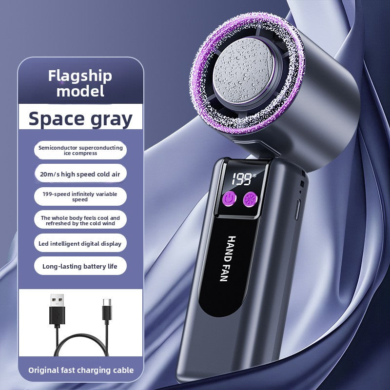 Ventilador de refrigeración portátil recargable USB plegable