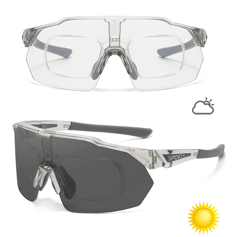 Gafas de sol deportivas que cambian de color para ciclismo y carrera