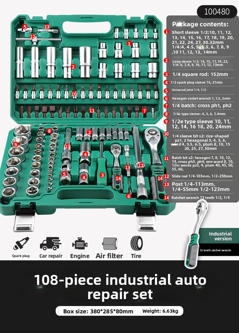 Juego de llave de trinquete Herramientas de reparación automotriz