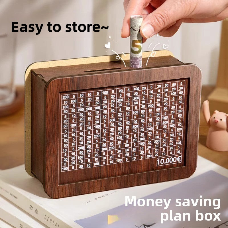 Wooden piggy bank