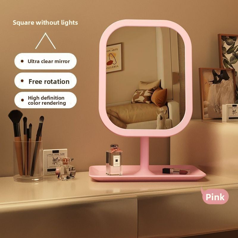 Espejo de maquillaje inteligente con luces LED