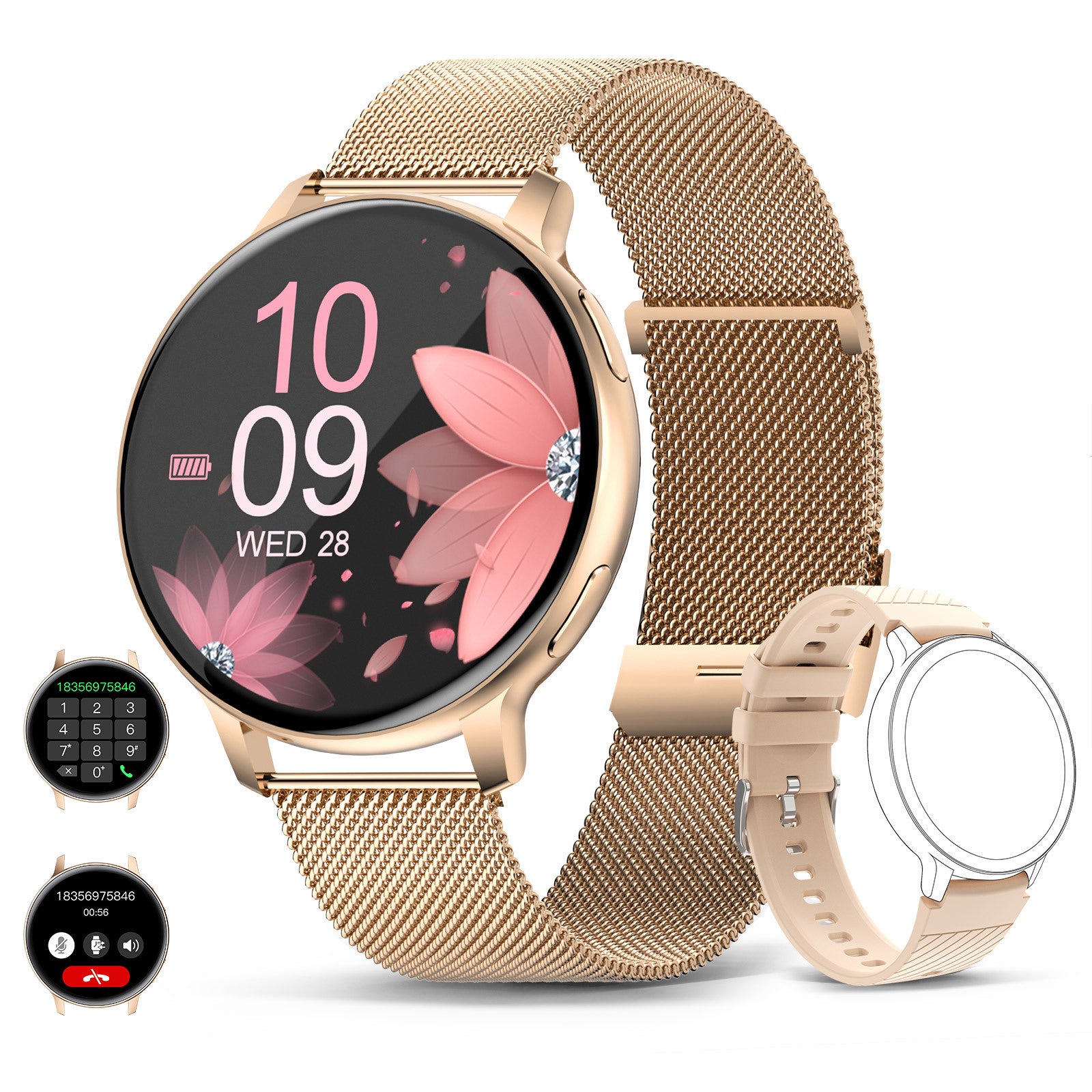 Reloj inteligente Bluetooth S53 con monitoreo de salud