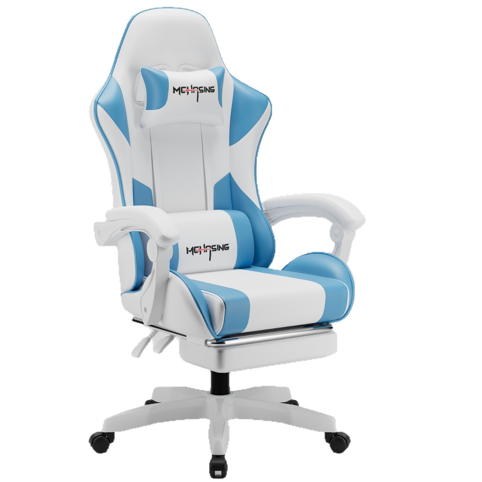 Silla ergonómica para juegos giratoria de cuero PU
