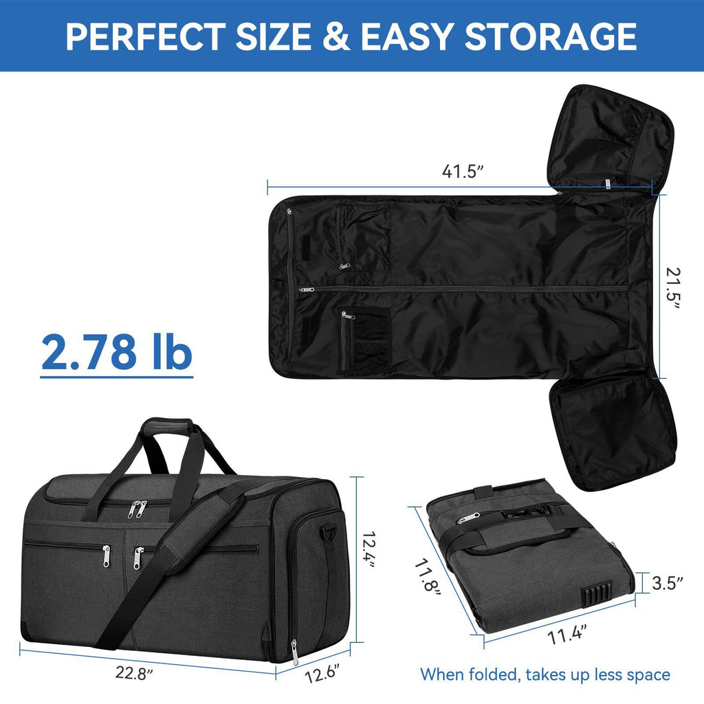 Travel Garment Bag with Shoe Compartment
