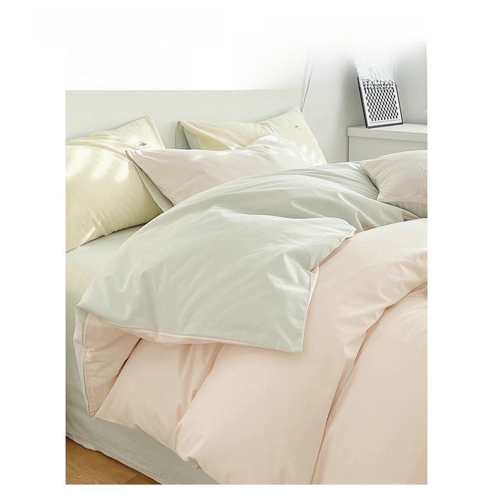 Juego de cama de algodón de cuatro piezas