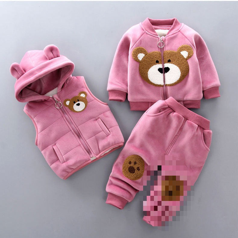 Juego de tres piezas de ropa de primavera para bebés