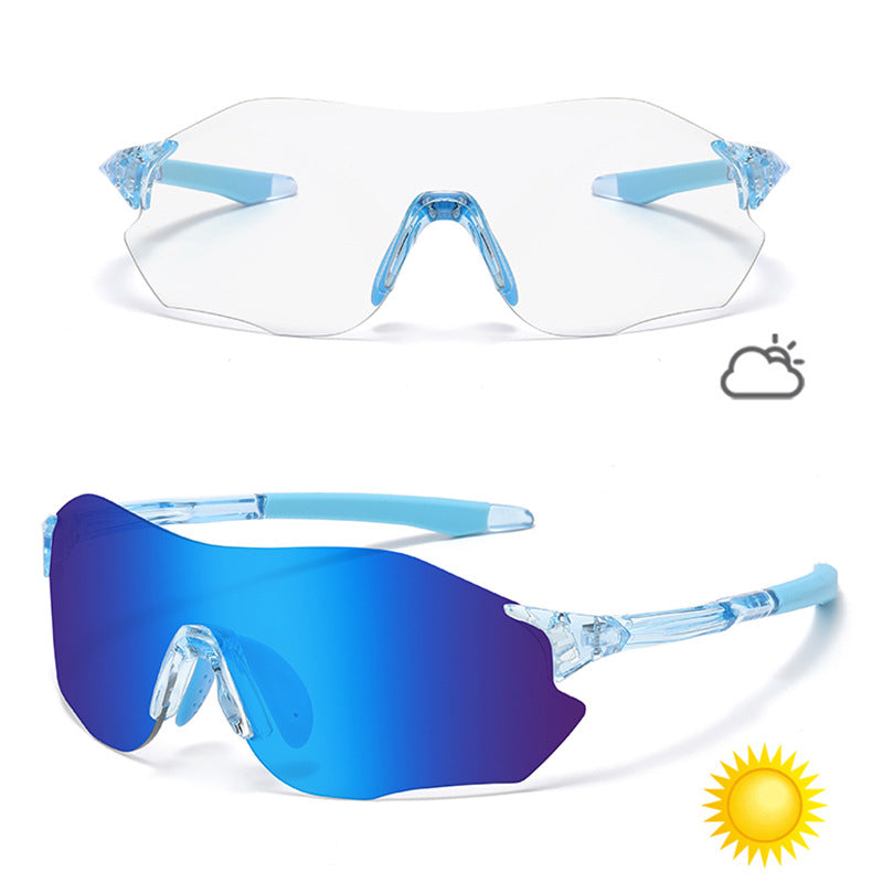 Gafas de sol deportivas que cambian de color para ciclismo y carrera