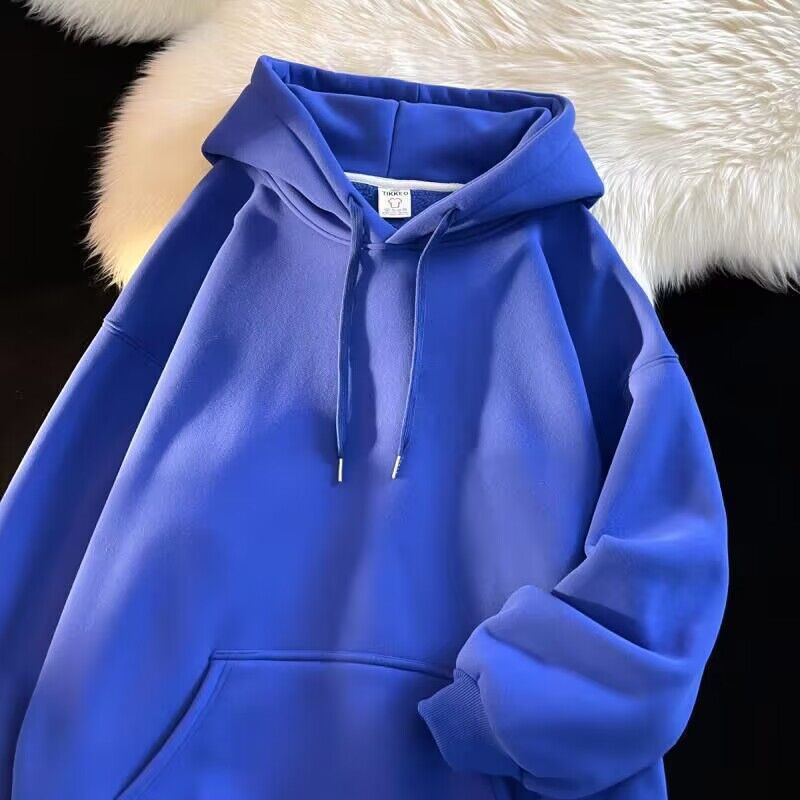 Sudadera de vellón con capucha para hombre, jersey casual de gran tamaño