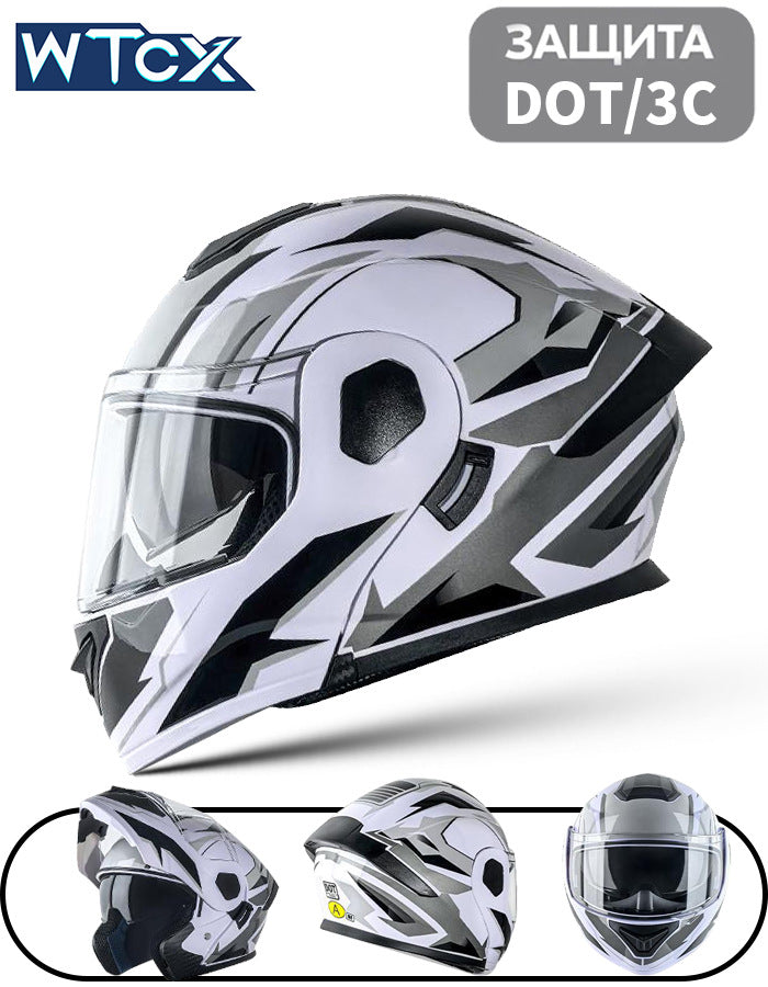 Casco de motocicleta de cara abierta