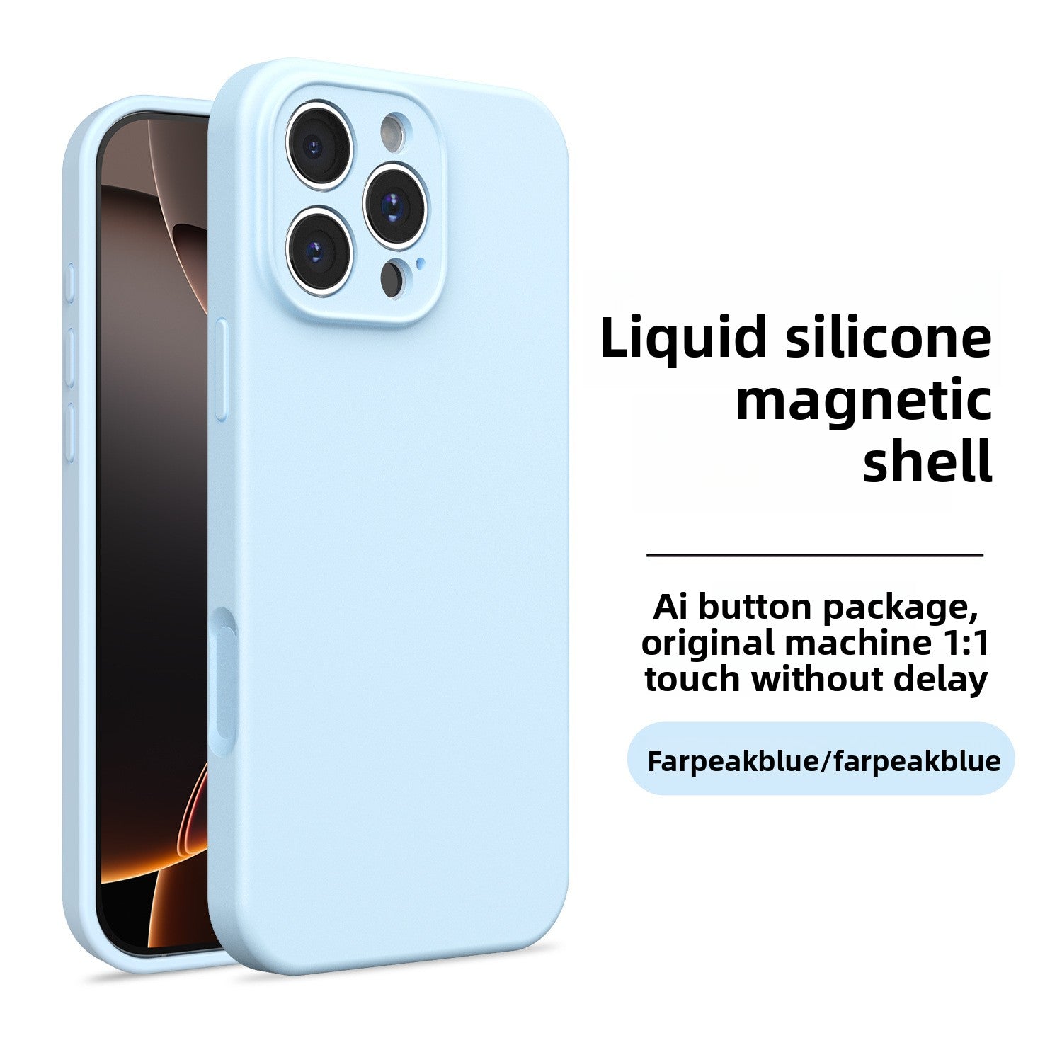 Funda de silicona magnética para iPhone
