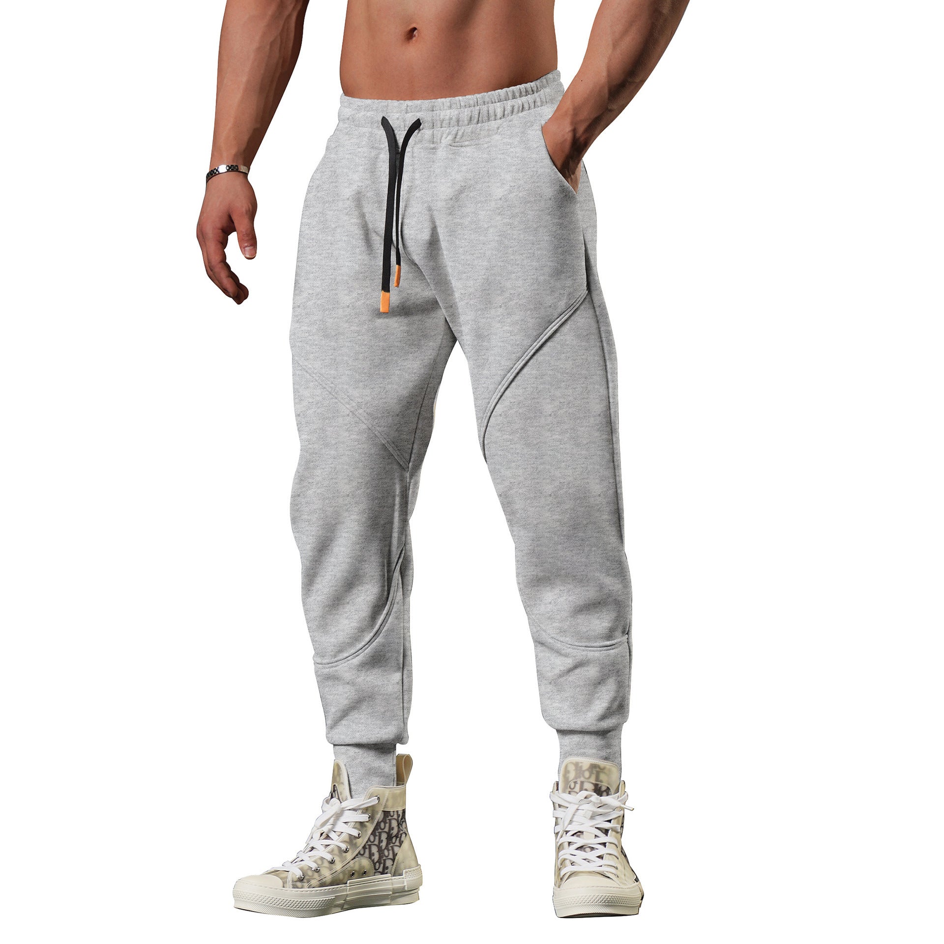 Pantalones jogger holgados para hombre con pierna cónica
