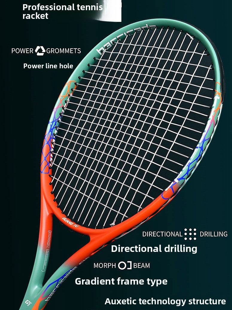 Raqueta de tenis profesional de fibra de carbono