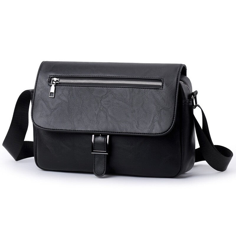 Mens PU Crossbody Bag Large Capacity Casual Commuting