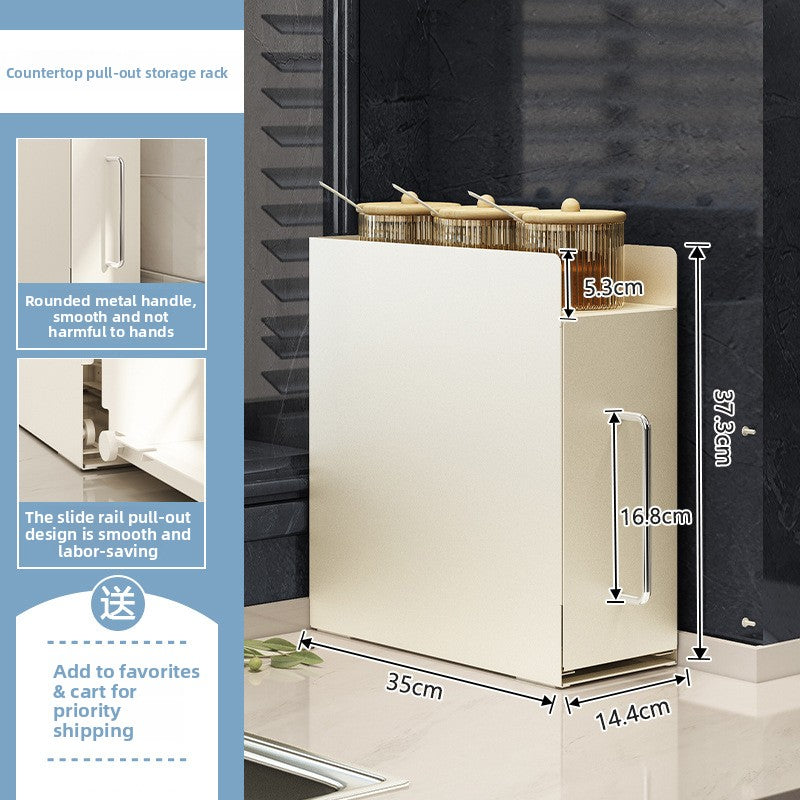 Double Layer Pull Out Kitchen Storage Rack